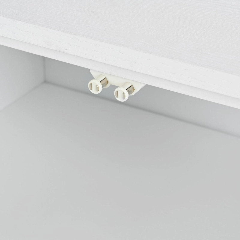 59.84 Carved Sideboard Buffet Cabinet with Press-to-Open Design for Dining Room or Living Room