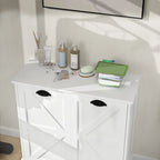 Armoire de tri du linge moderne avec deux compartiments et sacs en tissu amovibles
