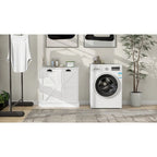 Armoire de tri du linge moderne avec deux compartiments et sacs en tissu amovibles