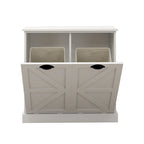 Armoire de tri du linge moderne avec deux compartiments et sacs en tissu amovibles