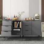 Meuble de rangement moderne avec 3 tiroirs et une étagère réglable pour salon, bureau à domicile, entrée.