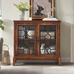 Buffet et vaisselier, meuble console d'appoint au style vieilli pour entrée, salon, chambre ou cuisine