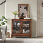 Buffet et vaisselier, meuble console d'appoint au style vieilli pour entrée, salon, chambre ou cuisine