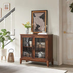 Buffet et vaisselier, meuble console d'appoint au style vieilli pour entrée, salon, chambre ou cuisine