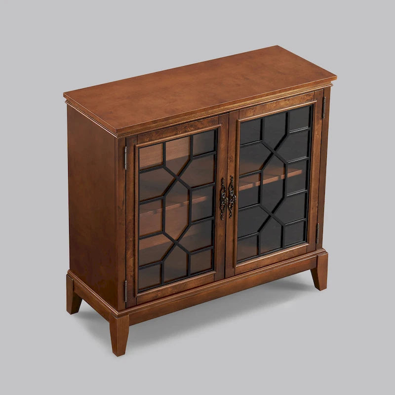 Buffet et vaisselier, meuble console d'appoint au style vieilli pour entrée, salon, chambre ou cuisine