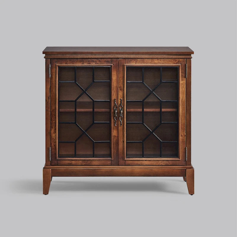Buffet et vaisselier, meuble console d'appoint au style vieilli pour entrée, salon, chambre ou cuisine