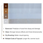 Buffet et vaisselier, meuble console d'appoint au style vieilli pour entrée, salon, chambre ou cuisine