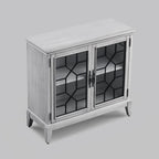 Buffet et vaisselier, meuble console d'appoint au style vieilli pour entrée, salon, chambre ou cuisine
