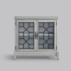 Buffet et vaisselier, meuble console d'appoint au style vieilli pour entrée, salon, chambre ou cuisine