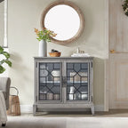 Buffet et vaisselier, meuble console d'appoint au style vieilli pour entrée, salon, chambre ou cuisine