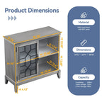 Buffet et vaisselier, meuble console d'appoint au style vieilli pour entrée, salon, chambre ou cuisine