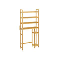 Étagère de rangement à 4 niveaux pour toilettes, gain de place, avec étagères réglables et structure en osier - 32,7 cm (L) x 10,2 cm (l) x 72,8 cm (H)
