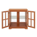 Vitrine vitrine LED en verre pour objets anciens avec portes à treillis