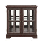 Vitrine vitrine LED en verre pour objets anciens avec portes à treillis