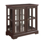 Vitrine vitrine LED en verre pour objets anciens avec portes à treillis