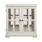 Vitrine vitrine LED en verre pour objets anciens avec portes à treillis