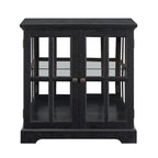 Vitrine vitrine LED en verre pour objets anciens avec portes à treillis