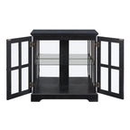 Vitrine vitrine LED en verre pour objets anciens avec portes à treillis