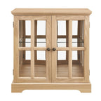 Vitrine vitrine LED en verre pour objets anciens avec portes à treillis