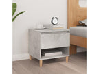 Table de chevet Gris béton 50x46x50 cm Bois d'ing¨¦nierie