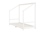 Cadre de lit d'enfant blanc 2x 80x200 cm bois de pin massif
