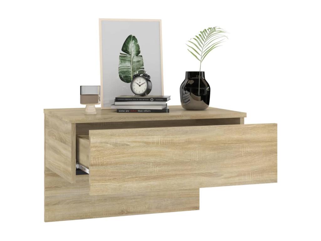 Table de chevet murale Chêne Vertchez