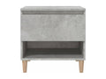 Table de chevet Gris béton 50x46x50 cm Bois d'ing¨¦nierie