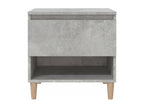Table de chevet Gris béton 50x46x50 cm Bois d'ing¨¦nierie