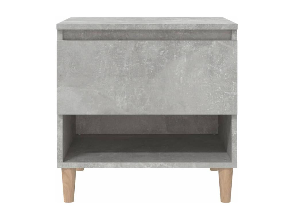 Table de chevet Gris béton 50x46x50 cm Bois d'ing¨¦nierie