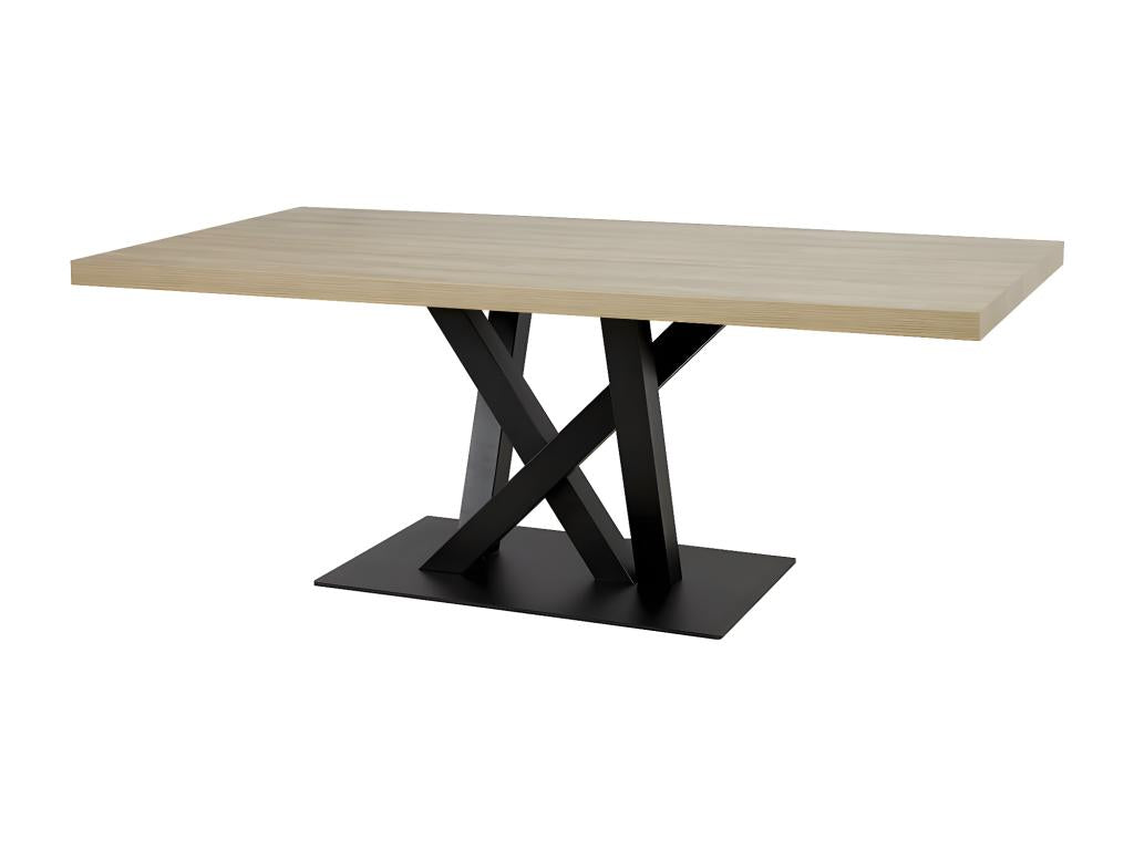 Vertchez - Table 200cm Aspect Bois French Vertchez Pi¨¨tement Crois¨¦ Noir