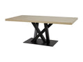 Vertchez - Table 200cm Aspect Bois French Vertchez Pi¨¨tement Crois¨¦ Noir