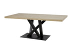 Vertchez - Table 200cm Aspect Bois French Vertchez Pi¨¨tement Crois¨¦ Noir