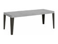 Table extensible 90x160/264 cm Flame Premium Gris B¨¦ton cadre Anthracite