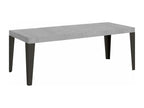 Table extensible 90x160/264 cm Flame Premium Gris B¨¦ton cadre Anthracite