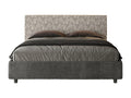 Lit coffre double capitonné¨¦ 160x200 en tissu Vertchez gris Vertchez 02