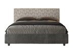 Lit coffre double capitonné¨¦ 160x200 en tissu Vertchez gris Vertchez 02