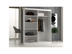 Vertchez - Armoire ¨¤ 2 portes coulissantes - Penderie L 160 cm - Dressing de chambre 2 portes