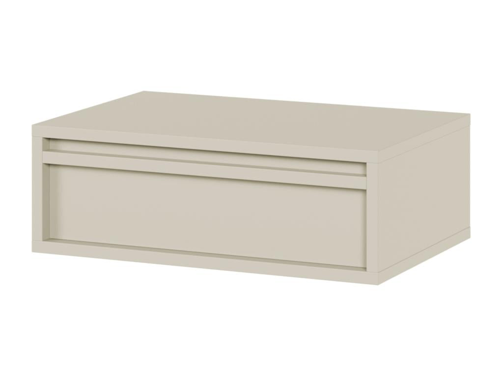 Table de chevet - 50 cm - avec tiroir - suspendu - gr¨¨ge - EVO