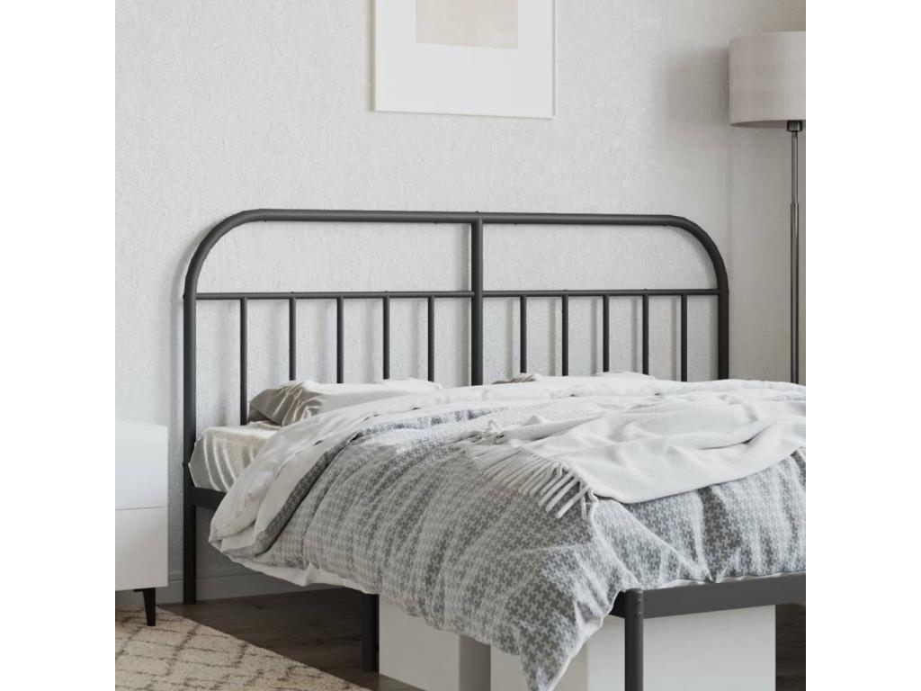 Tête de lit en métal noir 160cm