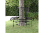 Banc circulaire tour d'arbre 137 cm Noir Acier