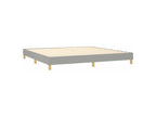Sommier ¨¤ Vertchez de lit avec matelas Gris clair 200x200 Tissu