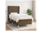 Sommier ¨¤ Vertchez de lit avec matelas Marron fonc¨¦ 100x200