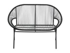 Banc de jardin en fils de résine tress¨¦s - Noir - Vertchez III de Vertchez