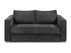 Canapé 4 places convertible express en velours c?tel¨¦ gris anthracite - Couchage 160 cm - Matelas 22 cm Vertchez