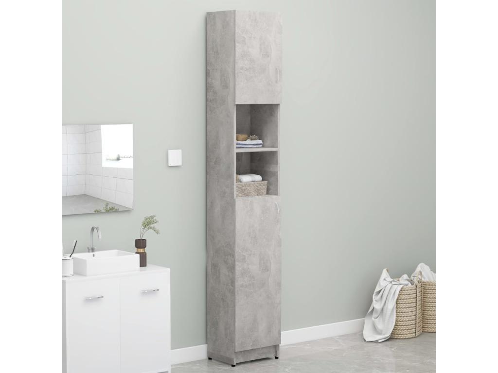 Armoire de salle de bain Gris b¨¦ton 32x25.5x190