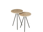 Lot de 2 Tables Gigognes Cercles 58cm Crème