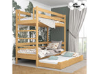 Lit superpos¨¦ en bois - avec tiroir pour matelas N03 Pin Naturel 90x180