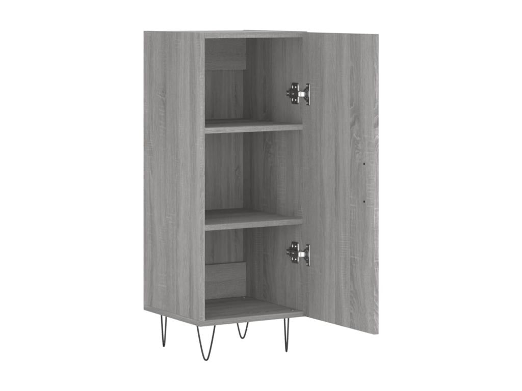 Buffet Vertchez gris 34,5x34x90 cm Bois d'ing¨¦nierie