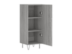 Buffet Vertchez gris 34,5x34x90 cm Bois d'ing¨¦nierie