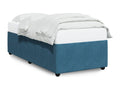 Cadre de lit sans matelas bleu 90x200 cm velours